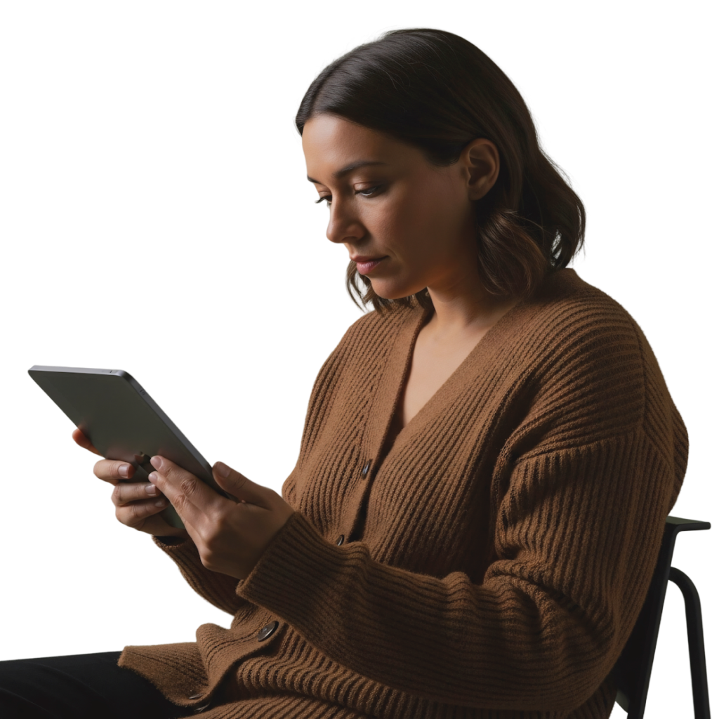 Investor reviewing portfolio strategies on a tablet